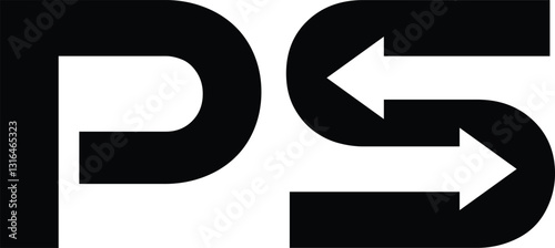 letter s two arrow recycle or exchange logo with vector file.