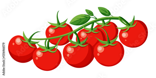 Vine-Ripened Beauty: The Freshness of Red Tomatoes
