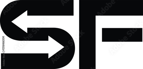 letter s two arrow recycle or exchange logo with vector file.