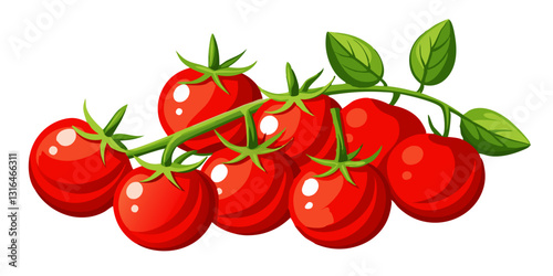 Vine-Ripened Beauty: The Freshness of Red Tomatoes
