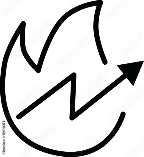 trend icon vector