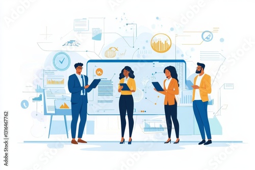 Business people, tablet and conversation with ceo for planning and collaboration in office. Technology, teamwork and black woman with mentor in discussion, communication and research on digital