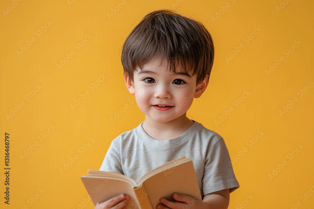 Little boy over isolated colorful background holding a book Little boy over isolated colorful background holding a book