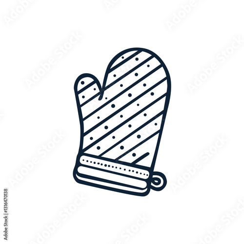 Baby Sports Cartoon gloves Doddles Icon. Graphic Vector Symbol Outline Style Sports equipment illustraion