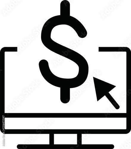 pay per click icon vector