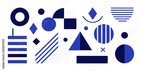 Azure Symphony: The Geometry of Shapes and Patterns
