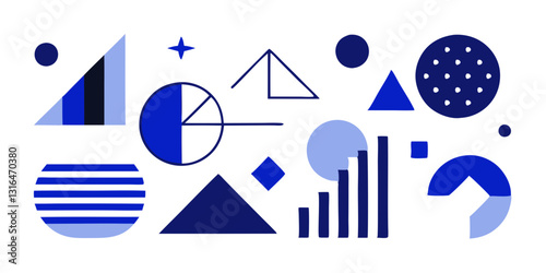 Azure Symphony: The Geometry of Shapes and Patterns
