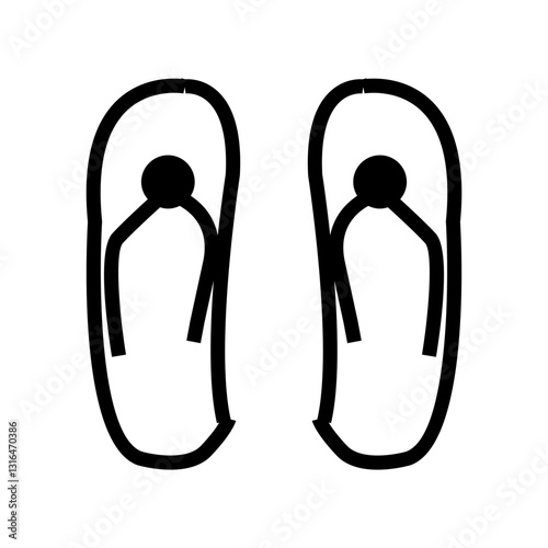 flip flop outline icon