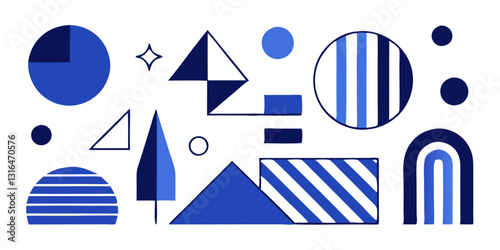 Azure Symphony: The Geometry of Shapes and Patterns
