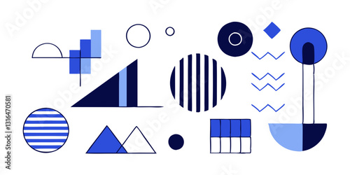Azure Symphony: The Geometry of Shapes and Patterns
