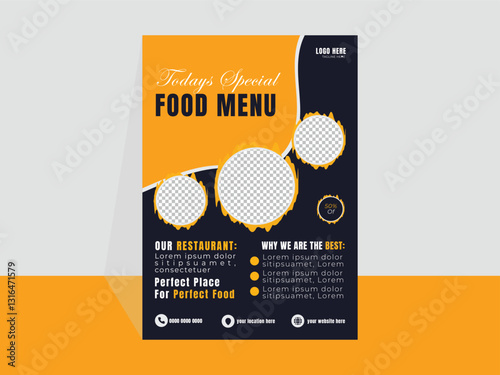 Restaurant Food flyer Poster template Design & Restaurant Menu Card, food menu & restaurant flyer, restaurant poster, restaurant business flyer template.
