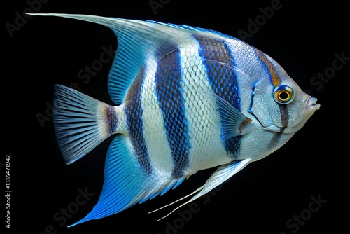 angelfish isolated in black background
