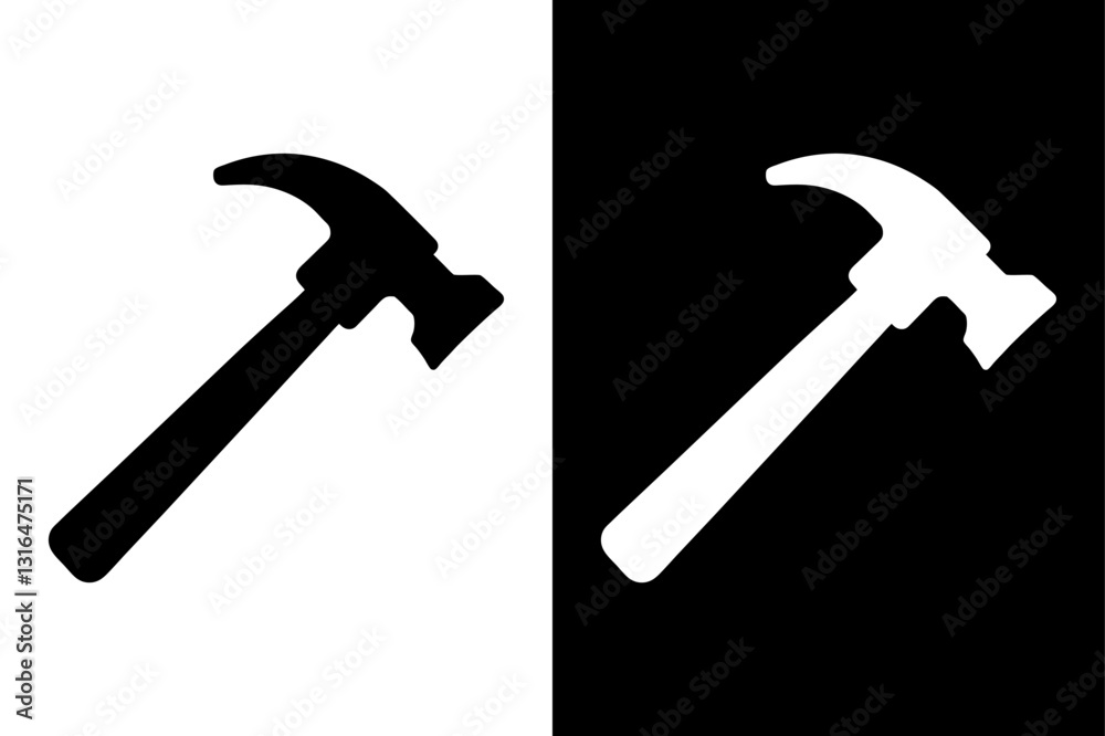 Toolbox Hammer Silhouette Clean Vector for Mechanic & Handyman Themes. Toolbox Hammer Silhouette Clean Vector for Mechanic & Handyman Themes.
