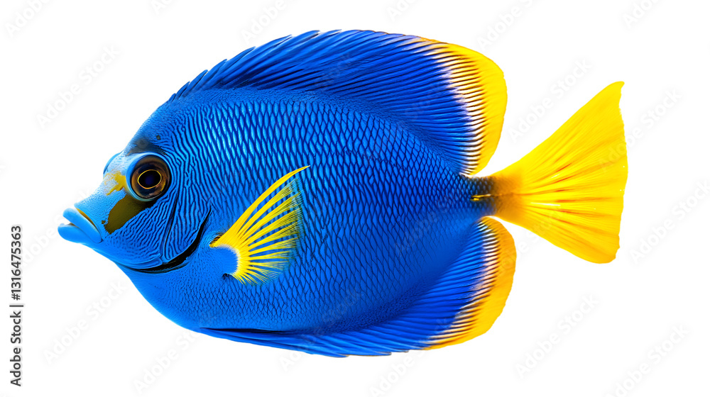 Naklejka premium Vibrant Blue and Yellow Fish