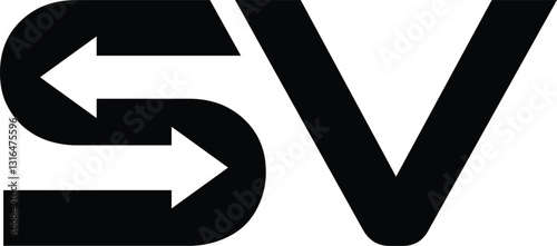 letter s two arrow recycle or exchange logo with vector file.