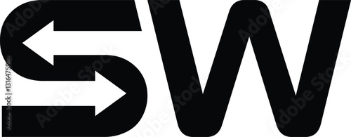 letter s two arrow recycle or exchange logo with vector file.