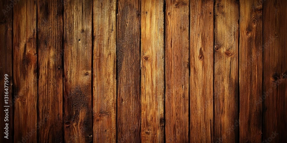 Naklejka premium Rustic Wooden Planks Background: Texture, Timber, Panel, Wall, Grain, Lumber, Brown, Board, Natural, Vintage