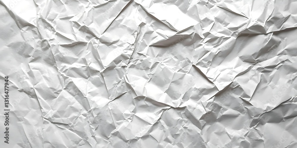 Obraz premium Crumpled White Paper Texture Background