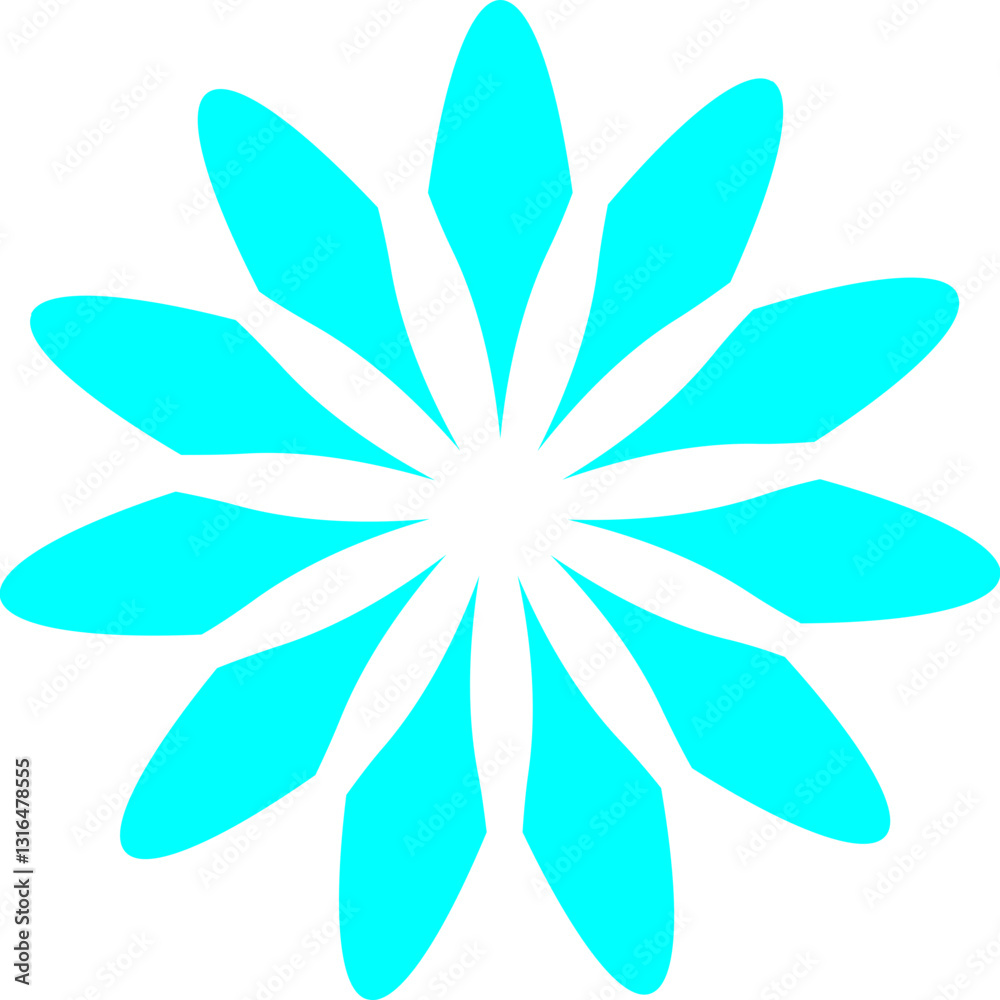Circular Floral Ornament Silhouette Circular Floral Ornament Silhouette
