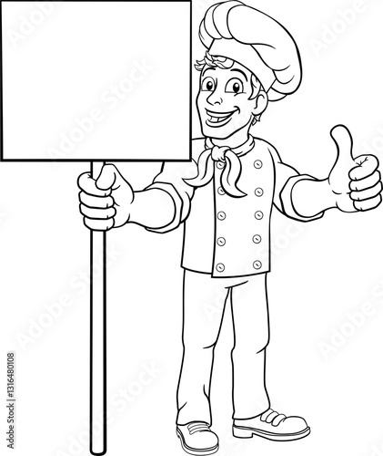 Chef Cook Baker Man Cartoon...