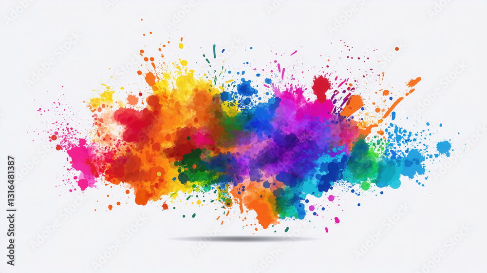 Obraz premium abstract colorful ink on white background