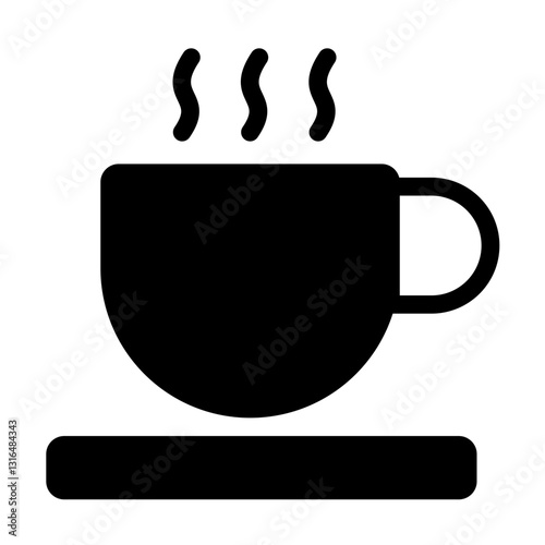 hot coffee glyph style