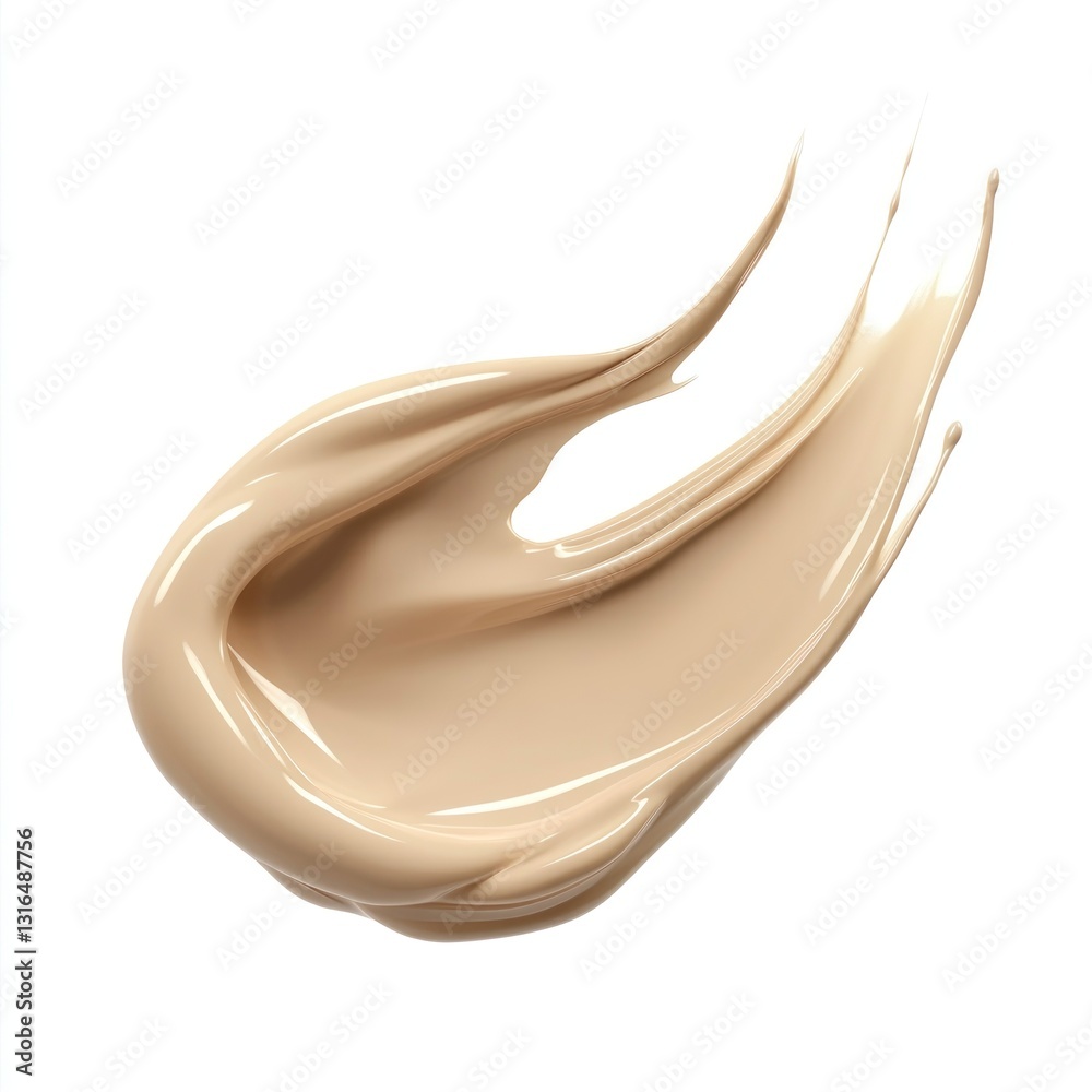 Light beige foundation smear Light beige foundation smear