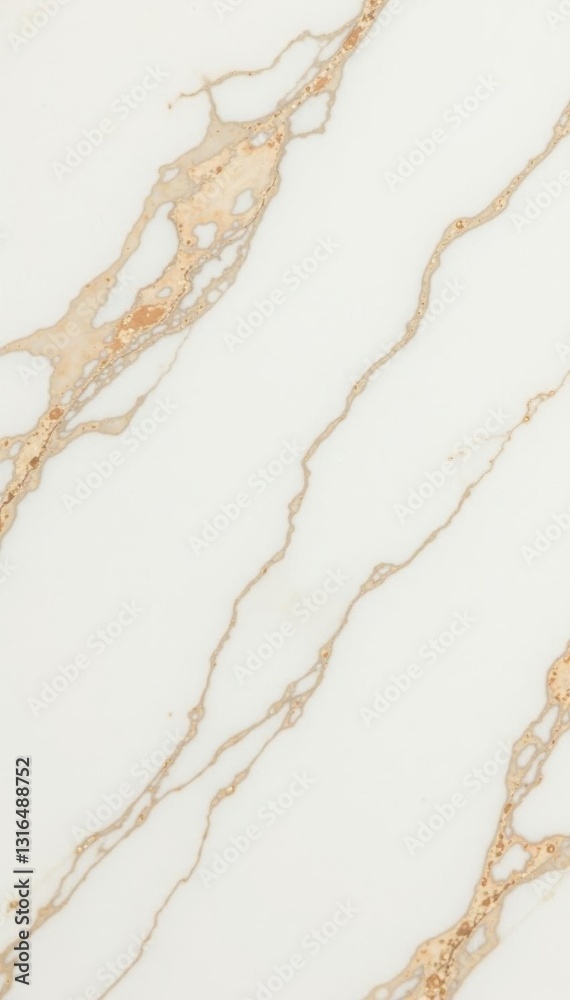 Fototapeta premium Subtle veining in creamy white marble, flawlessly smooth, material, elegant, pattern
