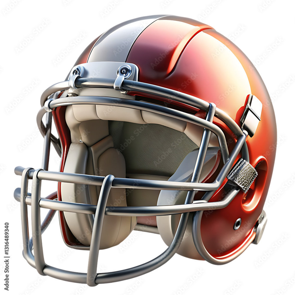 Fototapeta premium Red Football Helmet: Gridiron Gear