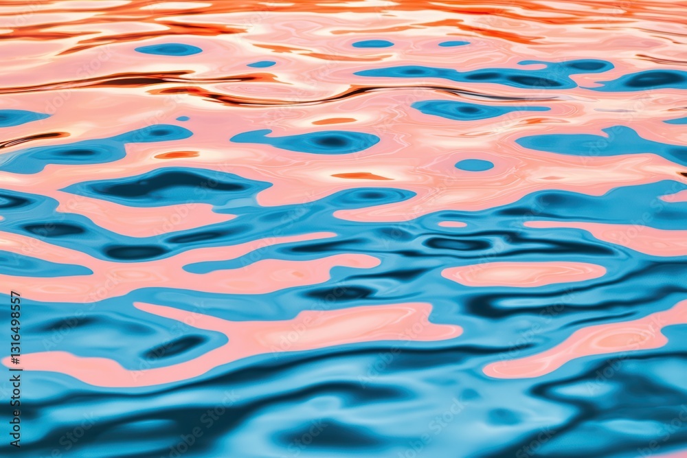 Glowing Sunset Reflection on Endless Waves in Tranquil Waters Glowing Sunset Reflection on Endless Waves in Tranquil Waters