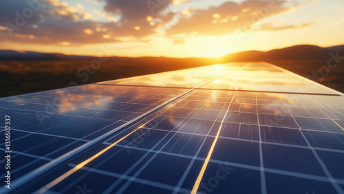 Wallpaper Mural Solar energy, texture of a solar panel, solar panel background texture, reflections, power of the sun, green energy, golden hour, bright sunlight, futuristic solar panels, circuits, sustainable energy Torontodigital.ca
