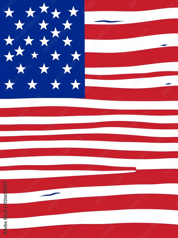 Fototapeta premium USA flag in style vector