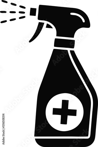 Disinfection spray icon isolated on white background. Vector