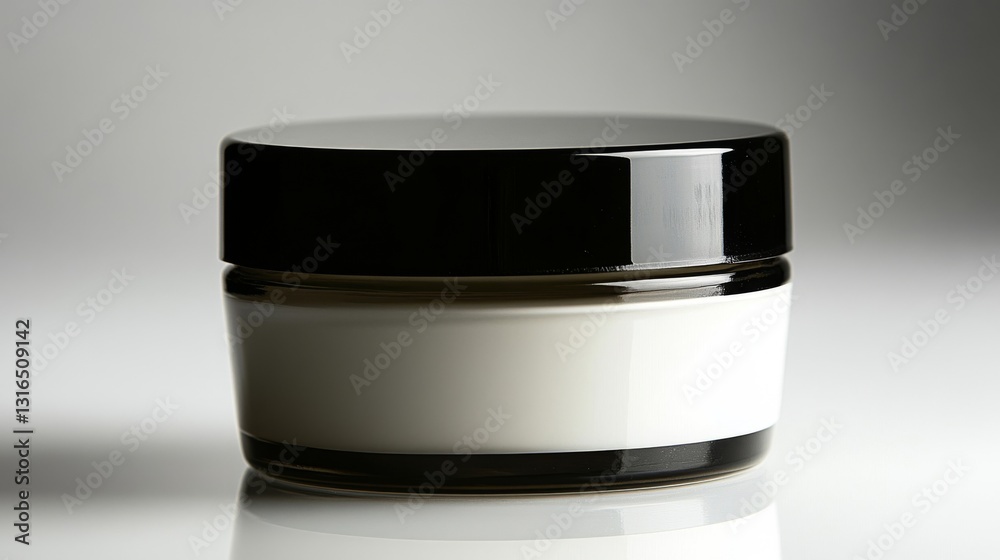 Cream Jar on Gray Background Cream Jar on Gray Background
