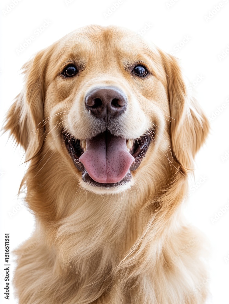 Golden Retriever's radiant smile captures pure canine bliss and joy Golden Retriever's radiant smile captures pure canine bliss and joy