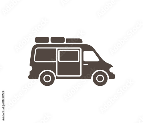 Wallpaper Mural Vector illustration parcel delivery van for fast delivery logo. minivan for fast delivery logo. delivery and shipping service logo. Torontodigital.ca