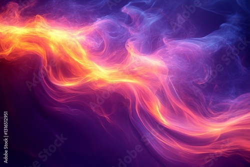 Wallpaper Mural Vibrant swirls of orange and purple hues create a mesmerizing abstract design Torontodigital.ca