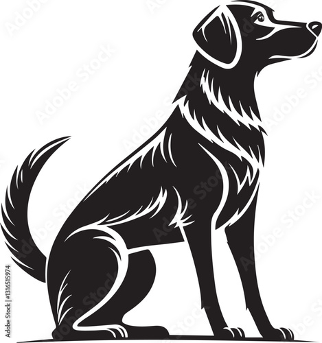 a vector silhouette image of a dog graphics-icon (19).eps