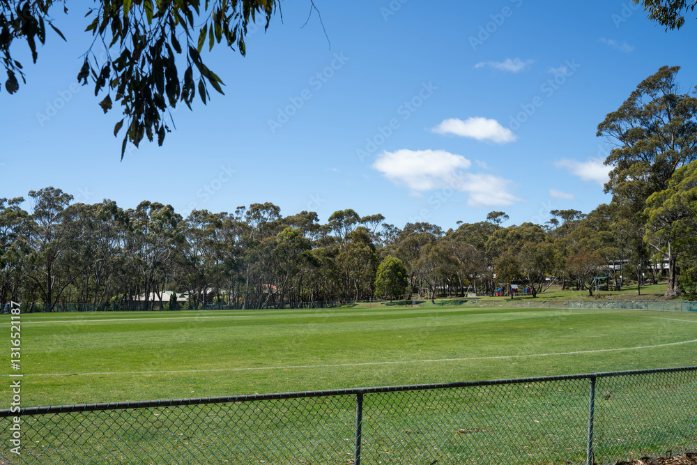 Obraz premium recreational sports oval field in australia