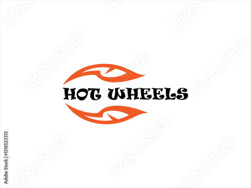 Stylish Hot Wheels logo design for a car brand.This is a simple, clean vector graphic logo for a car brand, likely Hot Wheels.