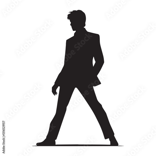 Soap Opera Actor silhouette, delivering endless drama - Actor illustration - Minimalist Actor vector - Profession silhouette
