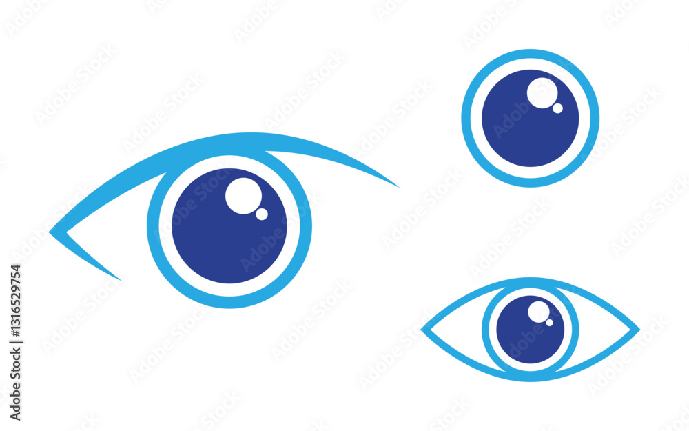 Eye Healthy Care vector icon illustration design template v.4 Eye Healthy Care vector icon illustration design template v.4