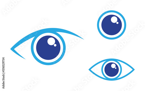 Eye Healthy Care vector icon illustration design template v.4