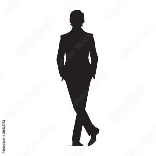 Romantic Lead Actor silhouette, starring in love stories - Actor illustration - Minimalist Actor vector - Profession silhouette
