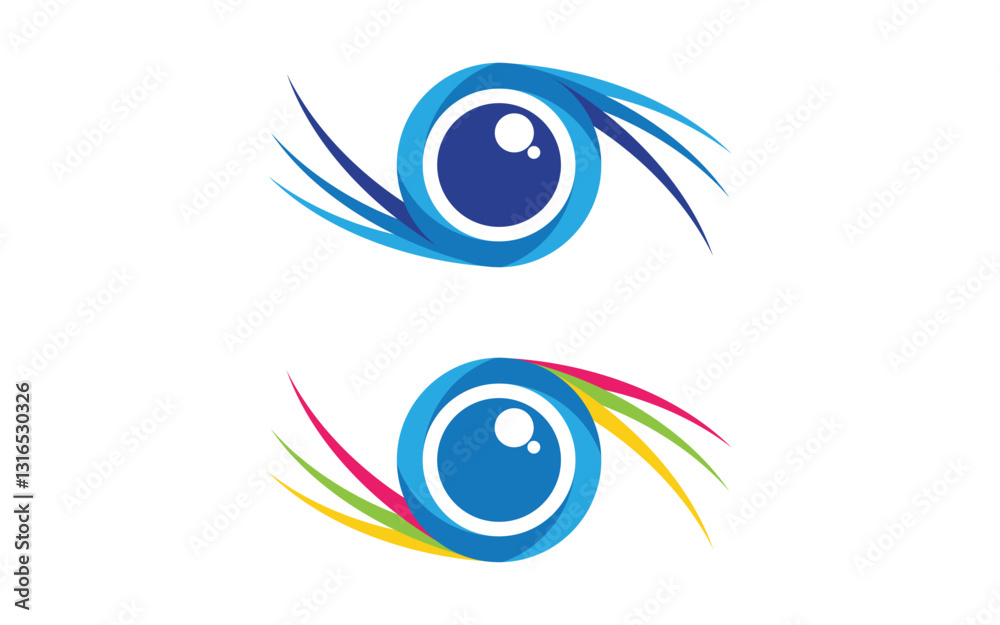 Eye Healthy Care vector icon illustration design template v.15 Eye Healthy Care vector icon illustration design template v.15