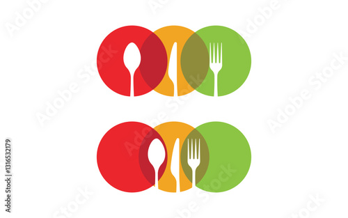 Food cooking element logo template vector illustration v.4