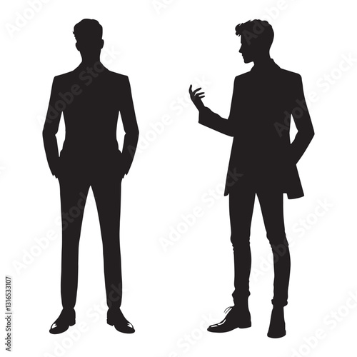 Stage Performer Actor silhouette, mesmerizing audiences worldwide - Actor illustration - Minimalist Actor vector - Profession silhouette
