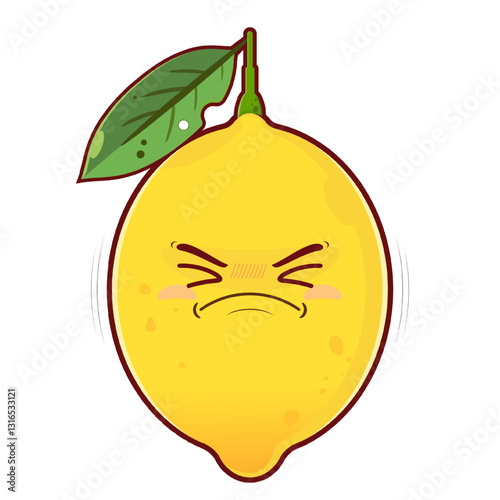 lemon hurt face cartoon cute