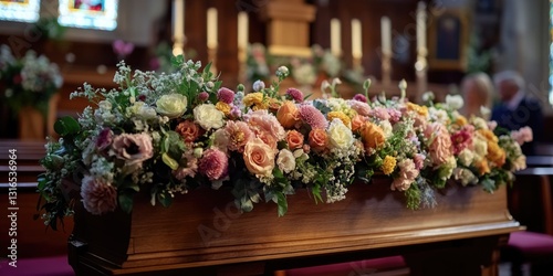 A beautifully arranged table in a church for wedding ceremonies.