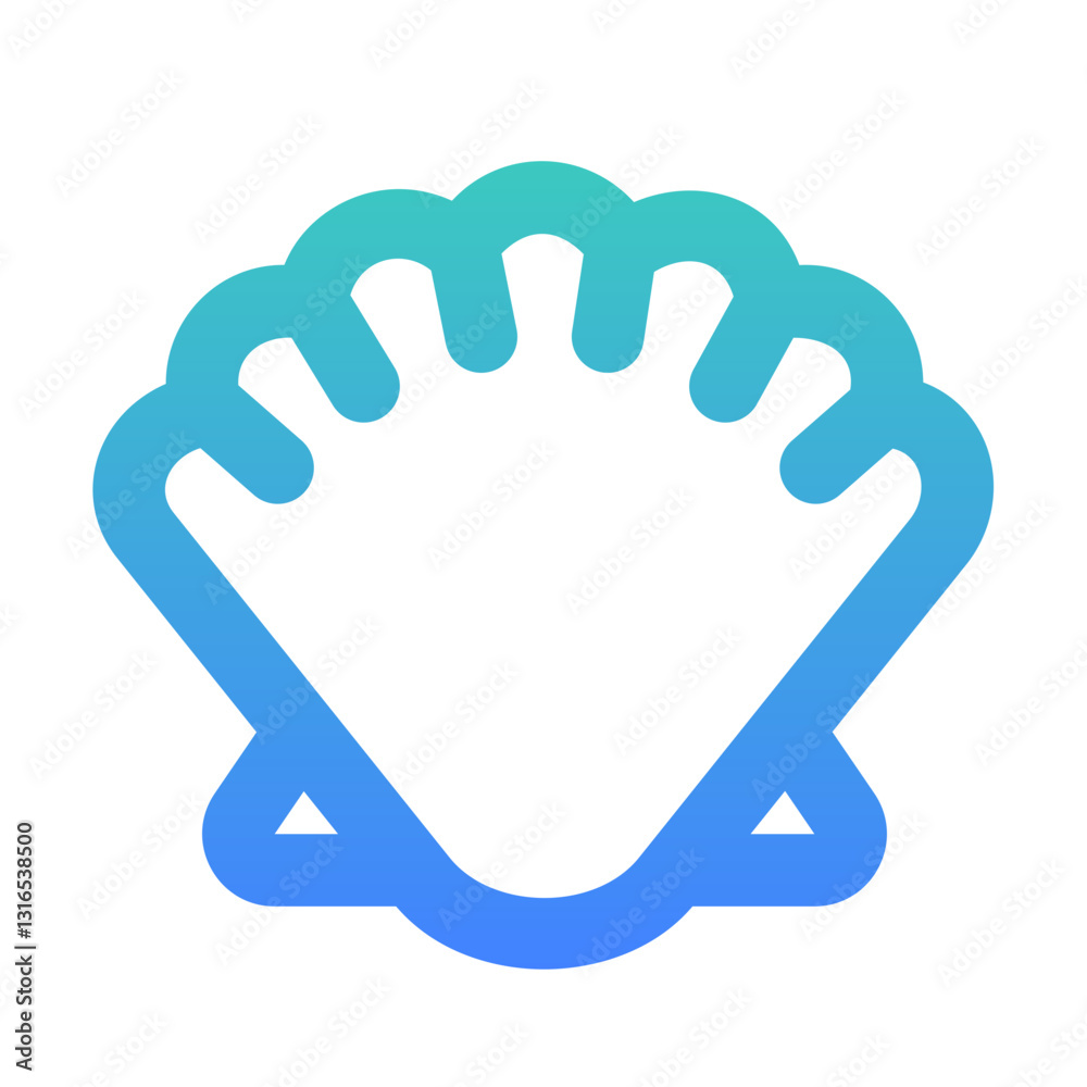 shell outlined gradient style